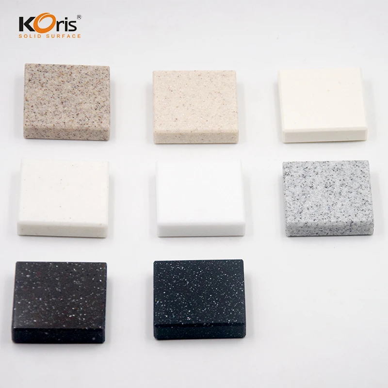 Koris countertop 12mm thick modify and pure acrylic solid surface artificial stone slab