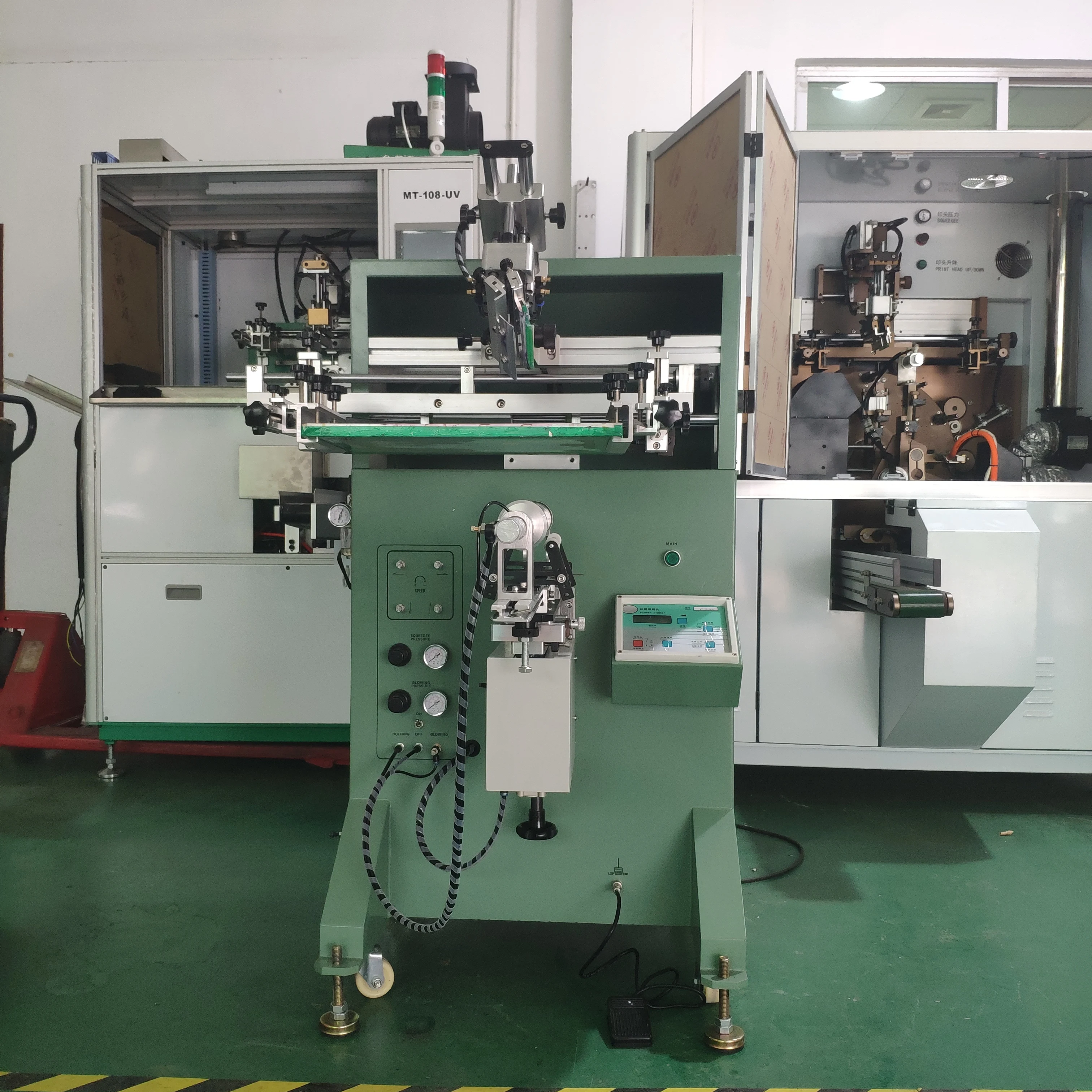 Semi Automatic Screen Printing Machine For Pens Bottles Paper Cups Single Color Screen Printing Presses