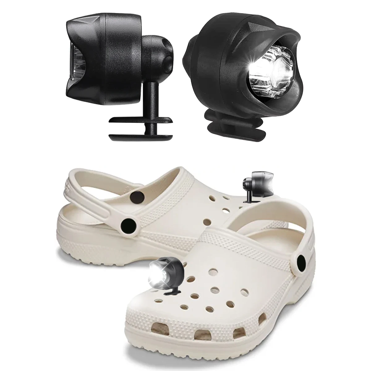 New waterproof 2pcs 16 colours water proof glow small lights headlight for crocs shoes de  charm