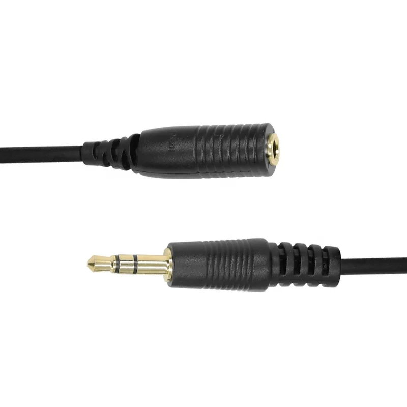 Wholesale customization Gold Plated 3.5mm Female to Male Headphone Stereo Audio Extension Aux Cable