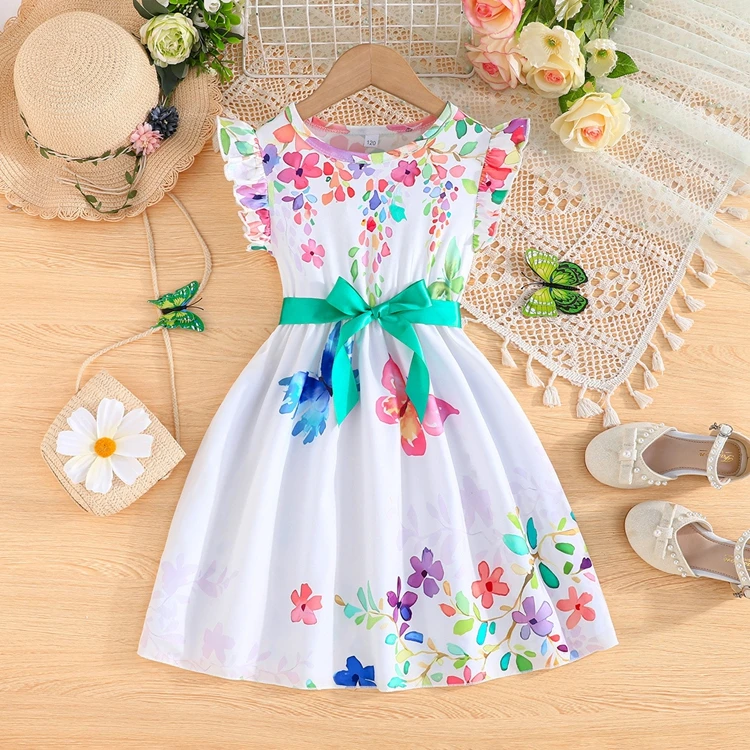 Children Clothes Baby Dresses Kid Summer Dress For  Kids Girl 4 To 5 Years Old