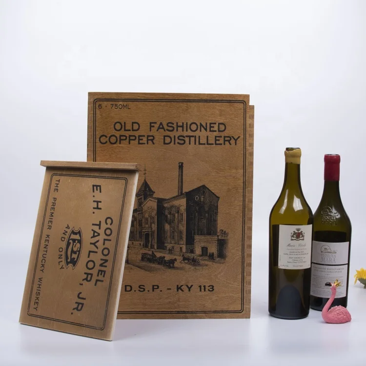 Деревянная коробка, Заводская индивидуальная печать на заказ, винный пиво, 6 упаковок, подарочные коробки, упаковка для переноски, деревянная коробка