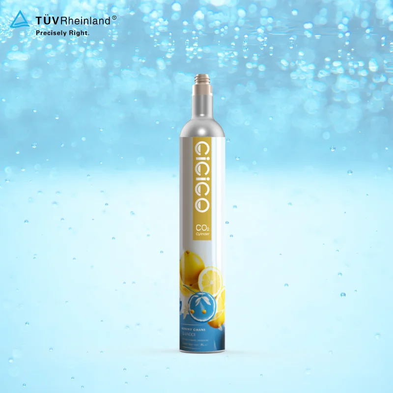 ZX 0.6l food grade co2 air Cylinder Aluminum soda Cylinders co2 Gas Cylinder For Soda Maker