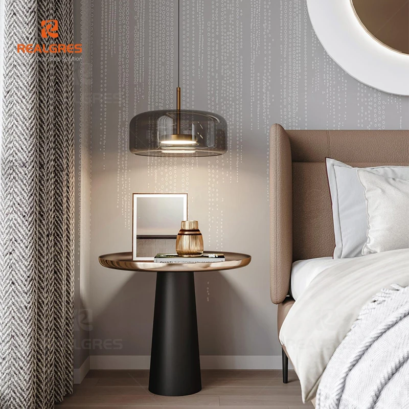 Waterproof Bamboo Charcoal Fabric Grain Board in PVC for Hotels Furniture Office & Apartment Use