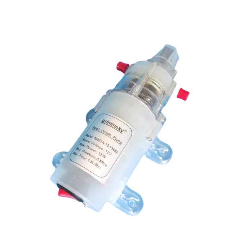 Grimmsky Very Quiet Non-toxic Tasteless Odorless 1.5L/Min 12V DC 15W Food Grade Liquid Transfer Pump