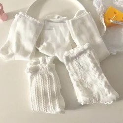 High quality baby girl socks cute school uniform white socks in bulk cotton baby ruffle socks