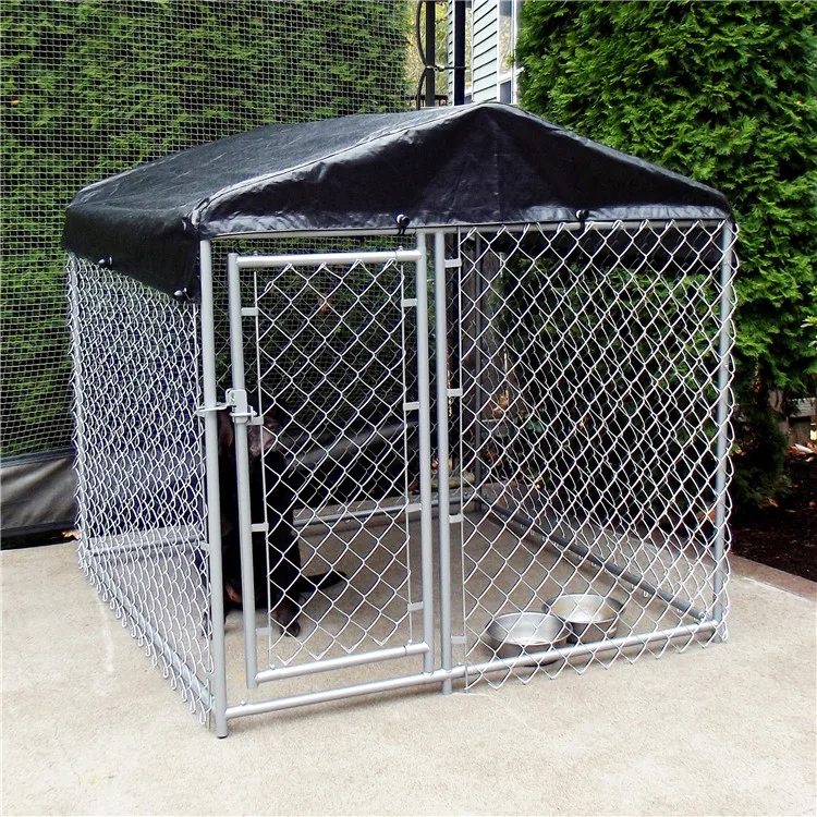 Large outdoor high quality galvanized dog kennel cages for animal pet Dog Wire Kennel