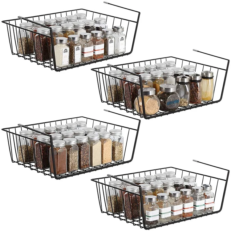 
Basic Metal Under Shelf Basket Durable Kitchen Storage Wire Box 