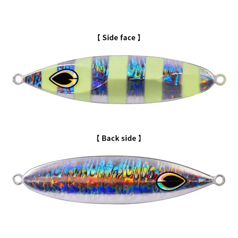 High Quality Saltwater Jigging Bait Fishing Lure 80G 100G 120G Long Cast Sea Fishing Metal Lead Slow Pitch Jigs