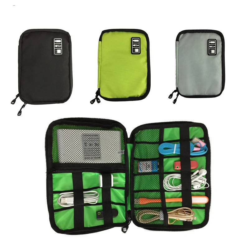 OEM acceptable cable organizer bag portable multifunctional digital storage pouch usb charger earphone storge cable bag