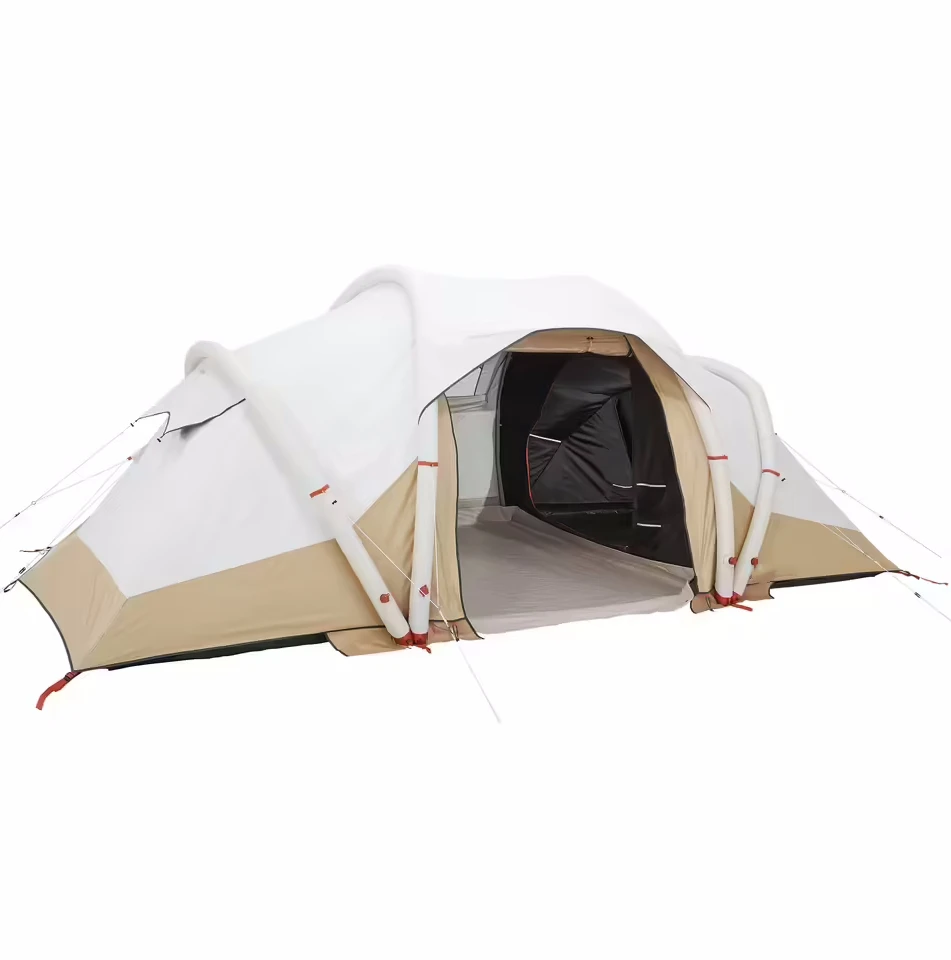 OT6302 Glamping Canvas Inflatable Outdoor Camping, Customized Luxury Polyester Air Family Tunnel Tent
