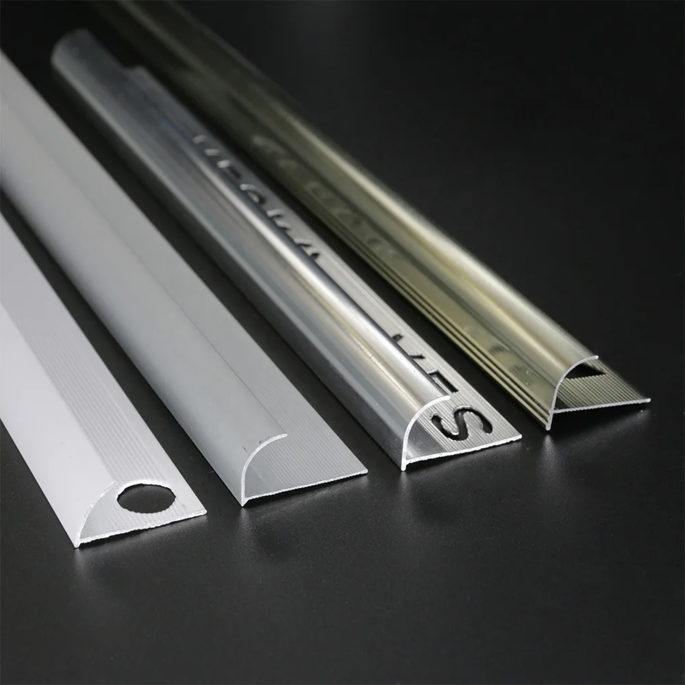 Wall Outside Metal Aluminium Profile Round Shape Edge Curved Aluminum Tile Trim Corners
