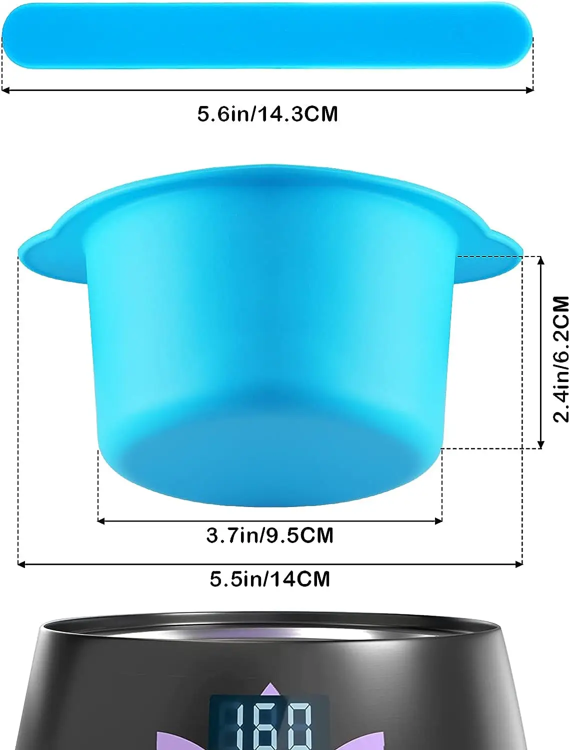 New silicone facial mask melting wax mixing bowl Silicone depilatory wax bowl mud film adjusting bowl high temperature silicone