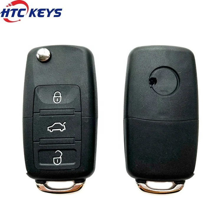 Wholesale 3 Buttons Auto Key Shell Flip Folding Car Remote Key Cover For V-W