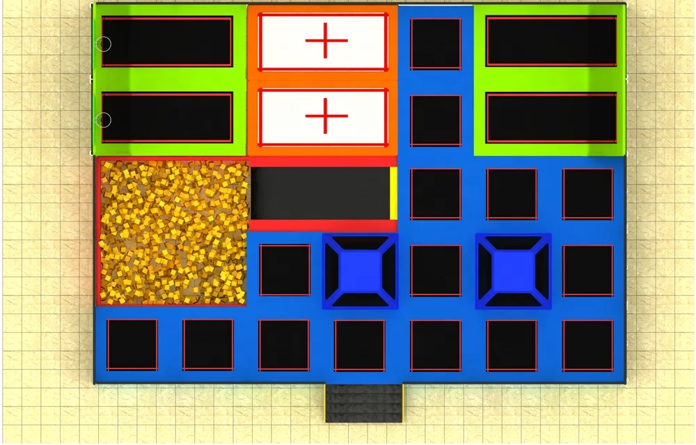 Yonglang Trampolines Galvanized Steel Indoor Bungee Trampoline Park YL-BC008