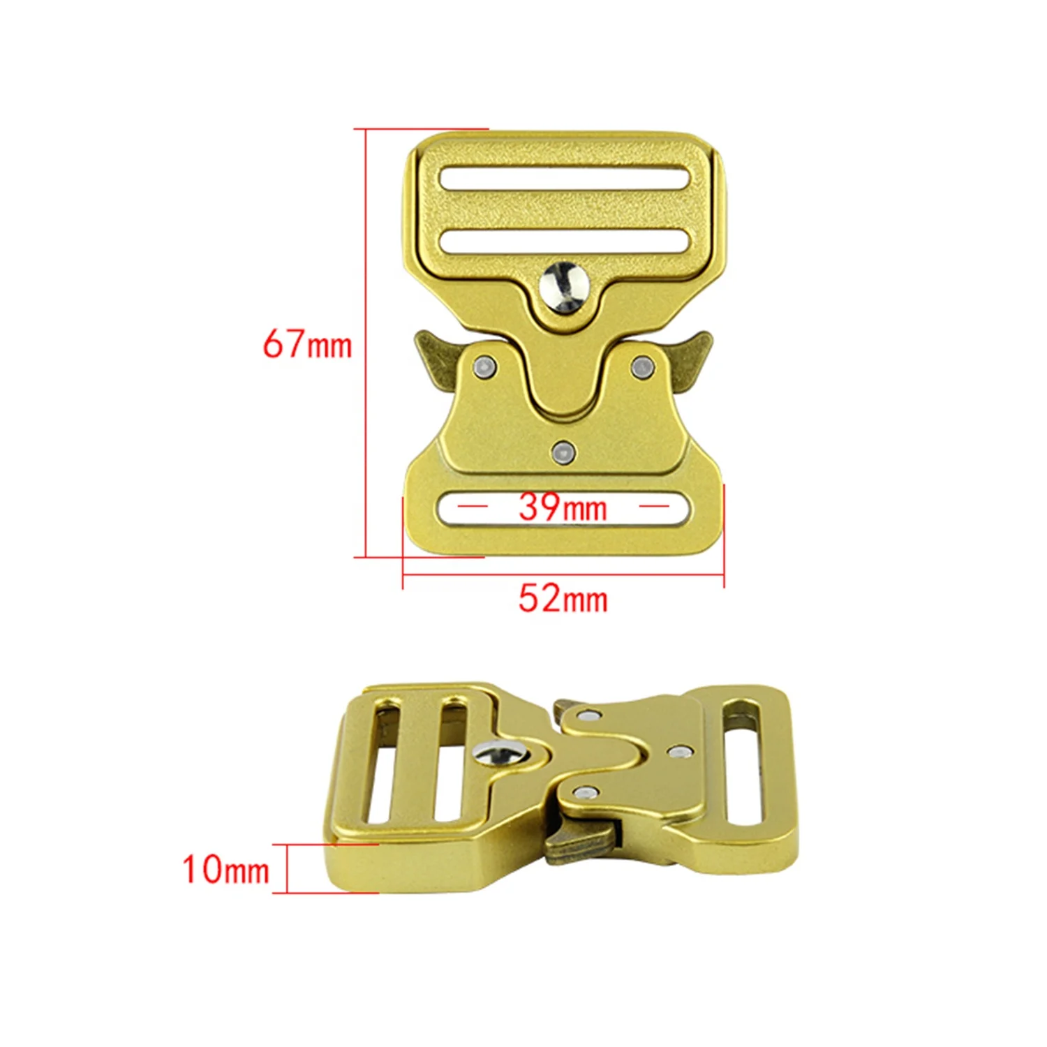 Baked enamel colorMetal Buckle Tactical Belt Heavy-Duty  39MM Cobra Quick Release Buckle for Buckle Replacement