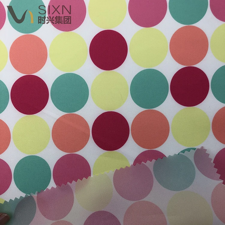 100% Polyester 200D Oxford FDY Woven WR PU Coating WP 950mm Waterproof Digital Print Fabric For Luggage