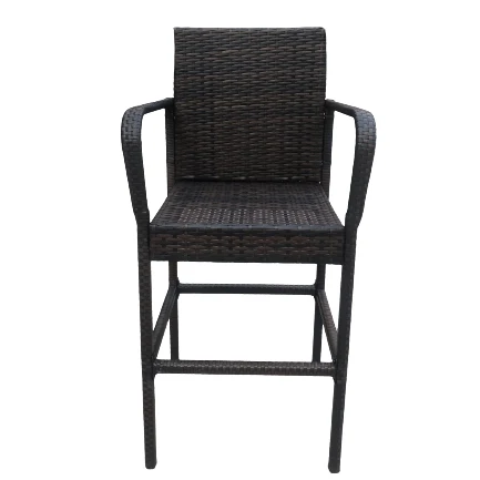 Home Outdoor Bar Stool Rattan Garden Furniture Bar Chair Set Patio Wicker Furniture