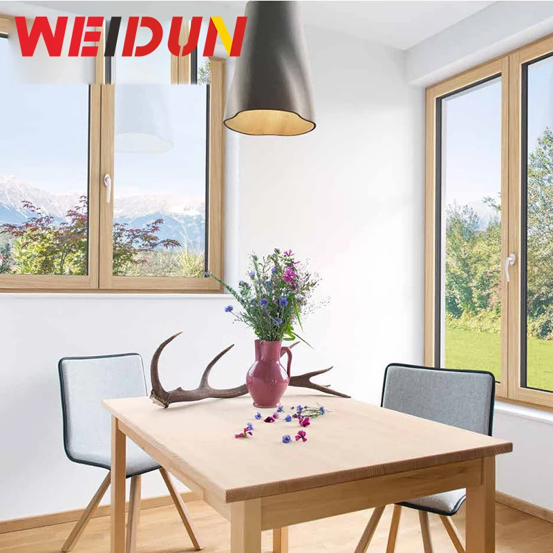 high quality WEI DUN aluminum alloy hinged windows with stainless steel gauze for house for commercial building for school