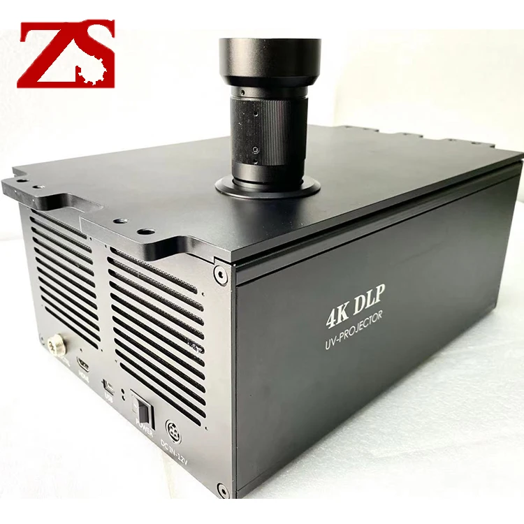 ZS LAS 385nm 405nm 4K UHD Laser light source powerful 20W UV LIGHT ENGINE DLP projector for rapid prototyping Ceramic 3d printer