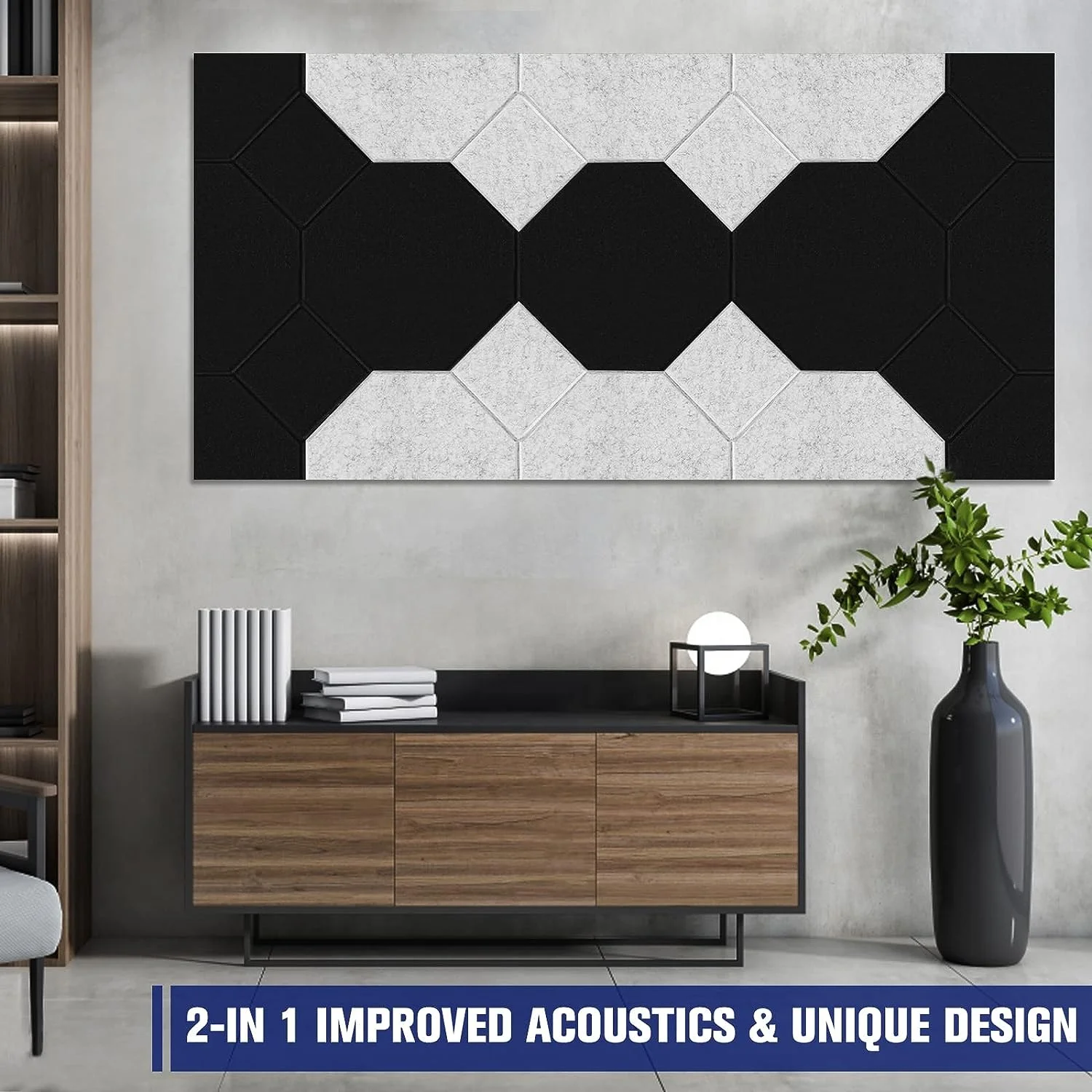 12 Pack Diamond Design Square Polyester Fiber Acoustic Felt Board Self Adhesive PET Acoustic Panels for Wall Sound Absorbing