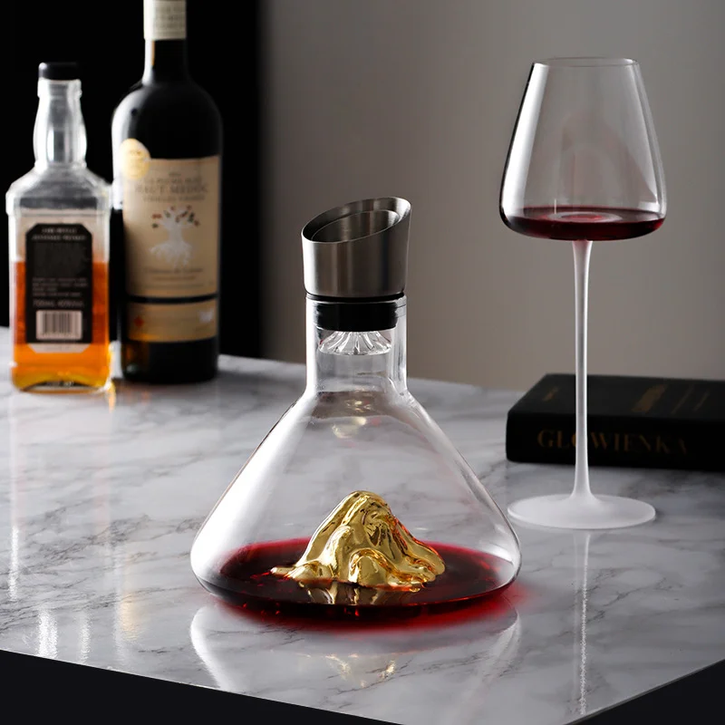 Customized Luxury Iceberg Red Wine Decanter Crystal Glass Quick Wine Decanter