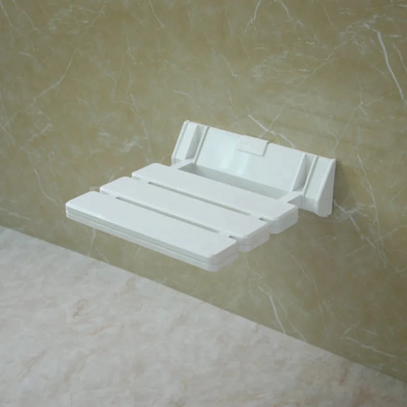 YUSUN ABS Plastic Folding Wall Mounted Shower Seat for Bathroom