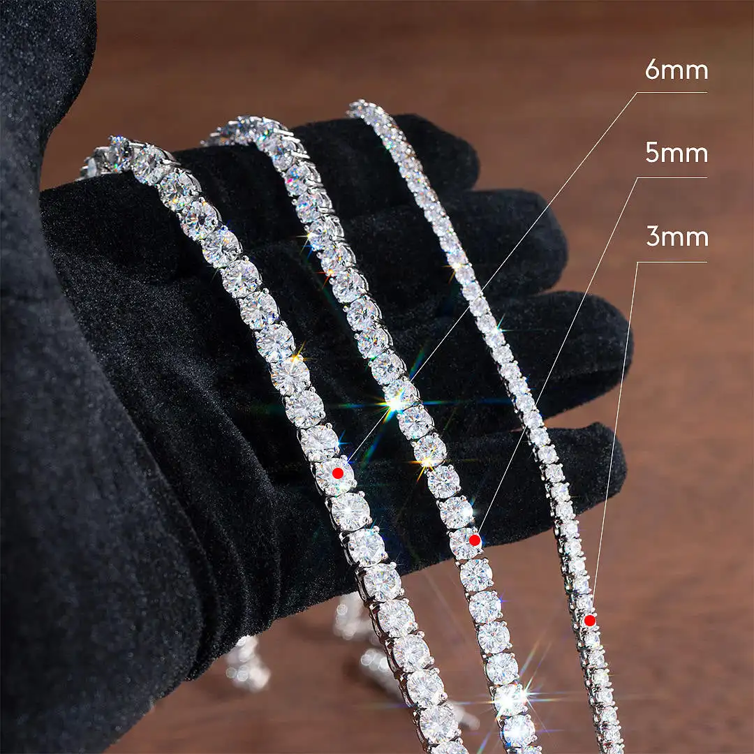 wholesale tennis bracelets Hip Hop Style Luxury Custom Jewelry Diamond Iced out Tennis Diamond Bracelet moissanite jewelry