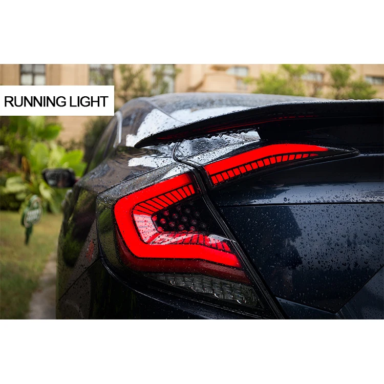 Car Lamp Led Tail Light For Honda Civic 10th sedan 2016 2017 2018 2019 Tail lamp With DRL
