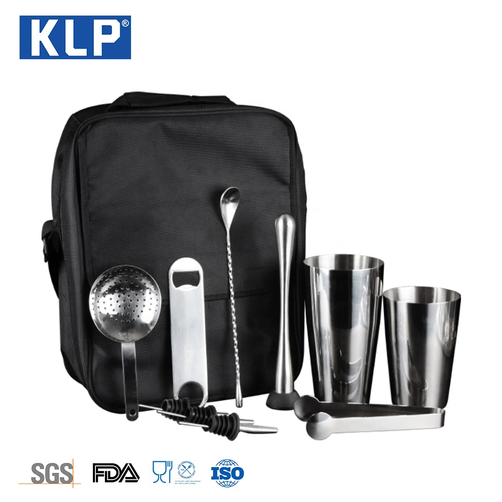 Аксессуары для бара KLP, барный набор инструментов, набор посуды для бара, коктейльный шейкер, сублимационные заготовки