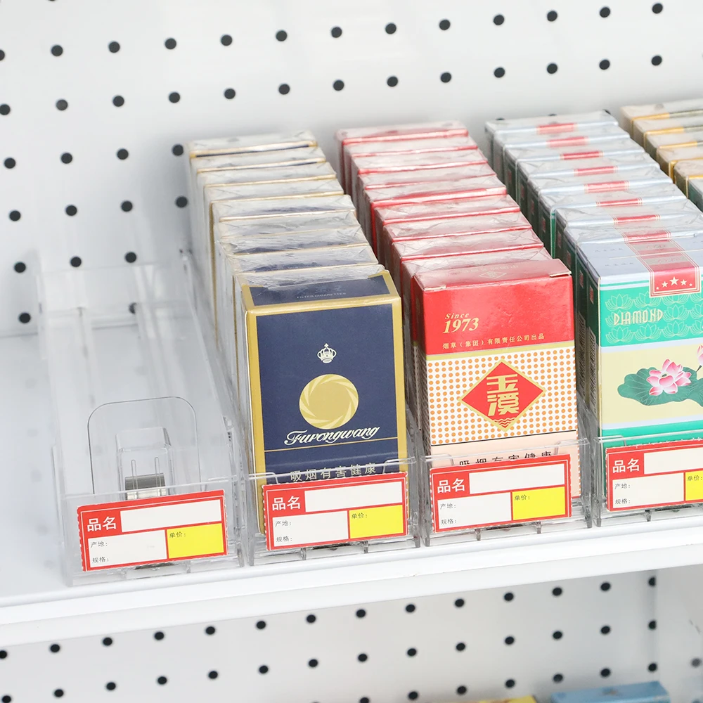 Popular Tobacco Pusher Pack Display Rack With Factory Price Cigarette Shelf Pusher