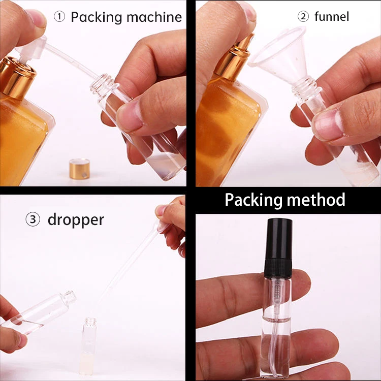 Cheap High Quality 2ml 3ml 5ml 10ml Small Perfume Atomizer Vials Sample Glass Bottle With Plastic Spray Pump Mini Tester Bottles