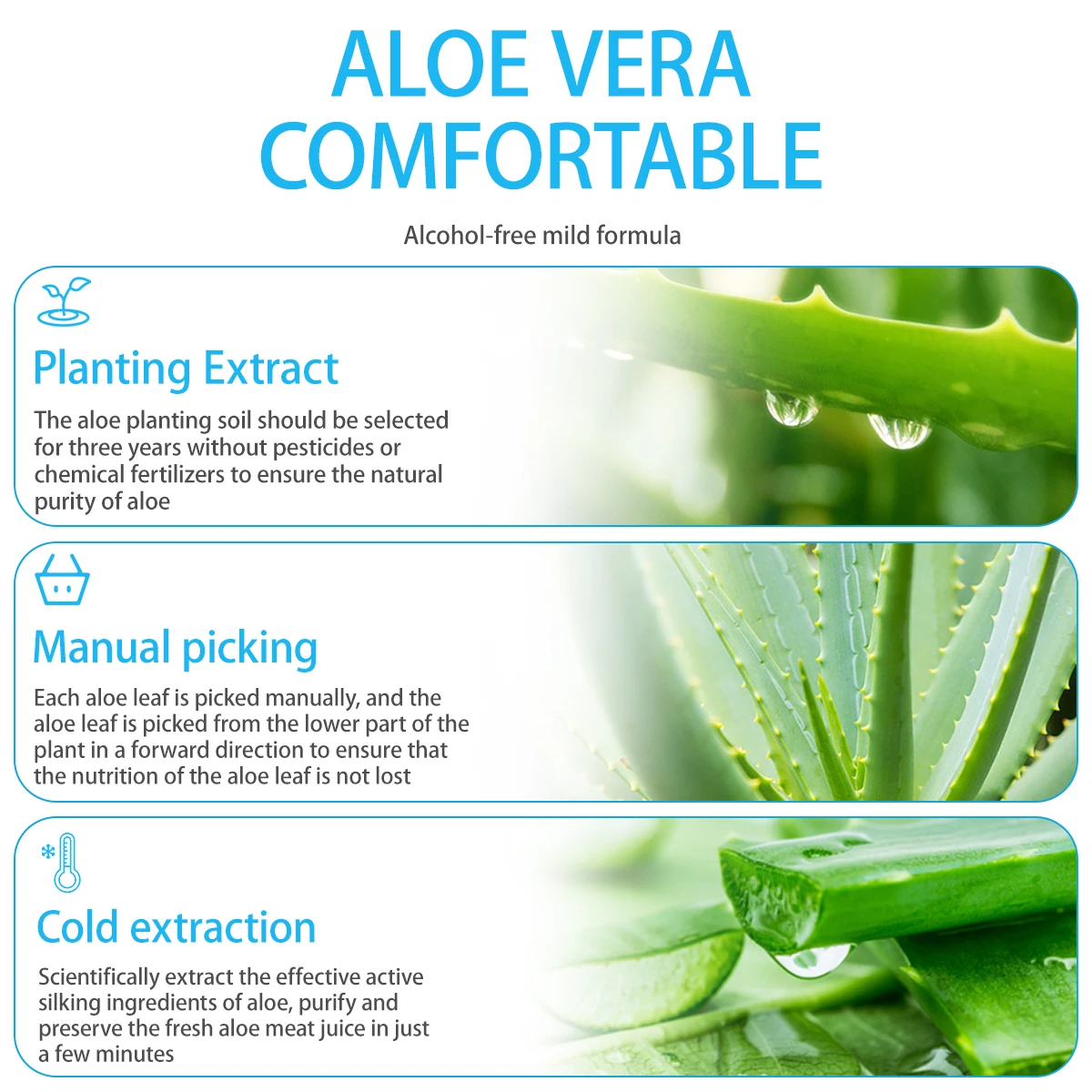 Sefralls Aloe Vera Cleansing Gel Nature Soothing & Moisture Cream Face Wash for Deep Cleansing 98ml/3.14fl.oz