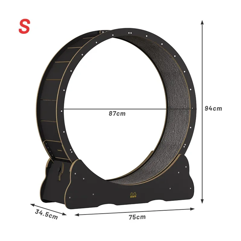 MRY Cat Climbing Frame Fiberboard Cat Treadmill Circle Household Interactive Pet Tread Exercise Running Wheel for cat