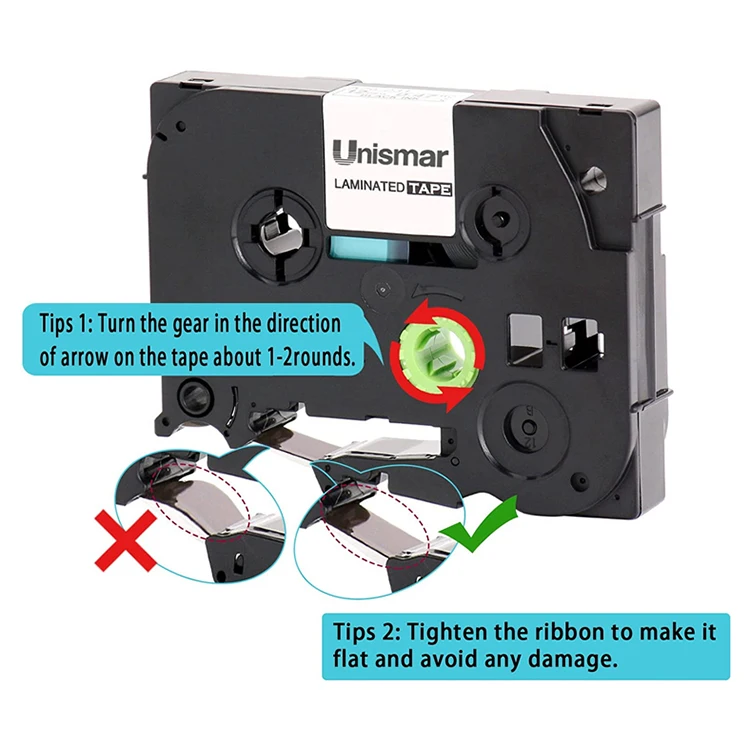 HSe-611 термоусадочные трубки ленты 6 мм * 1,5 м черный на желтом совместимы с P-touch принтеры этикеток