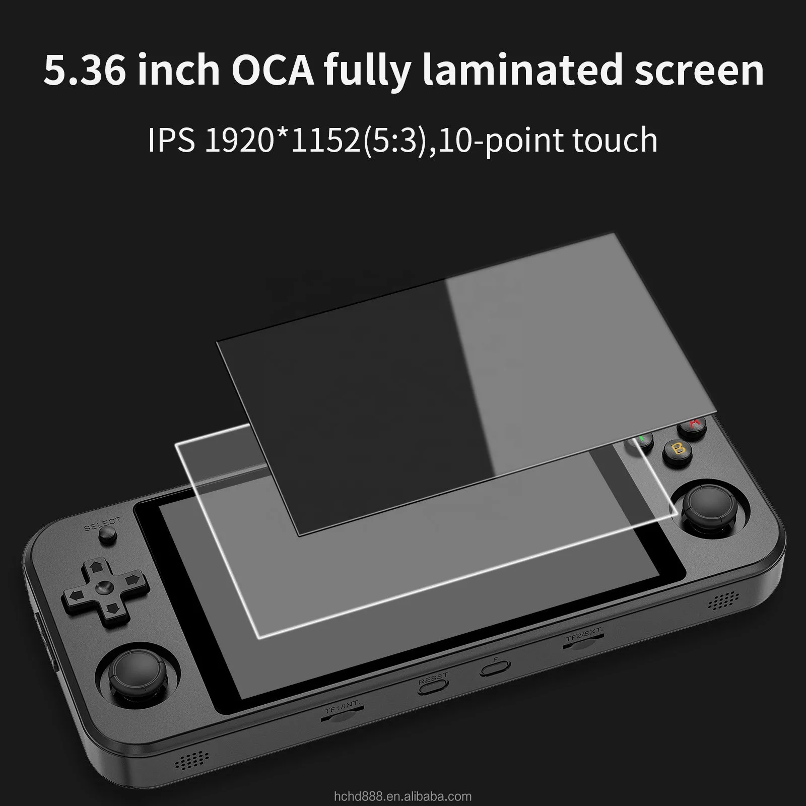 RG552 Game Console 5.36 inch Retro Video Game Console with 128GB Dual System TV Handheld Game Player