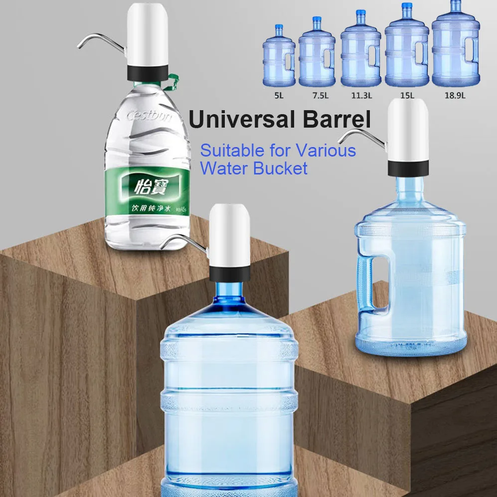 USB Charge Automatic Portable Water Dispenser Drink Dispenser Home Gadgets Water Bottle Pump Mini Barreled Water Electric Pump