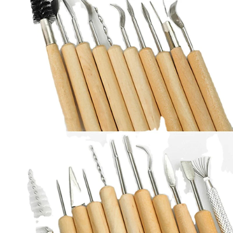 Accept custom Hot art supply 6-piece pottery and Clay and Carving tool set 6-piece pottery tool and carving tool set