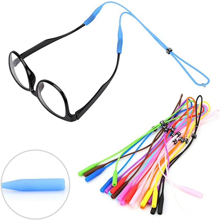 Custom Silica Gel Glasses Lanyard Silicone Non-slip Elastic Glasses Strap