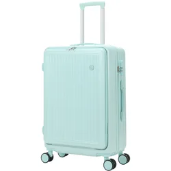 YX16723 Hot Sale Luggage Sets 2 Piece Multi-functional ABS Maletas New Front Opening Trolley Case PC Hard Case Suitcases