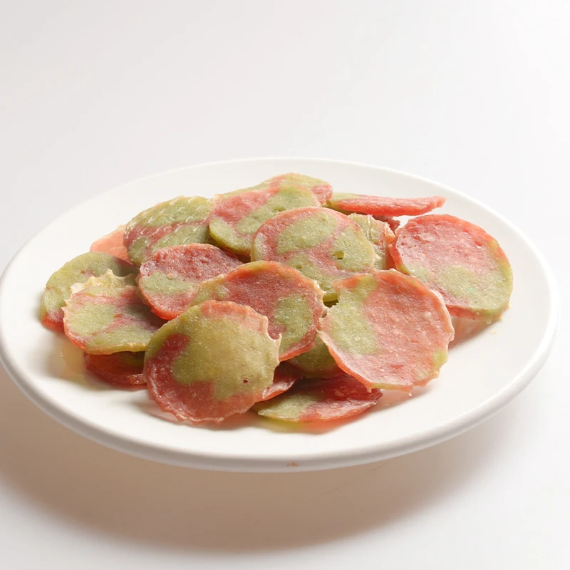 Бесплатные образцы двойные круглые ломтики утки и брокколи Угощение для кошек брендовые угощения