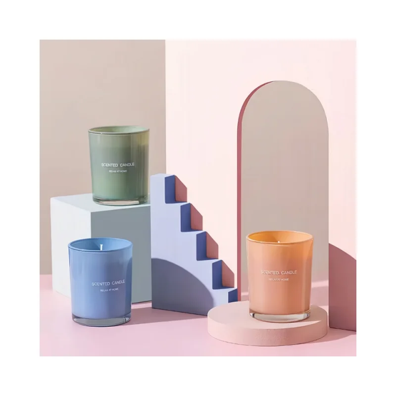 8 oz smokeless soy wax scented candle jar, customized luxury incense box printed with private label scented candle