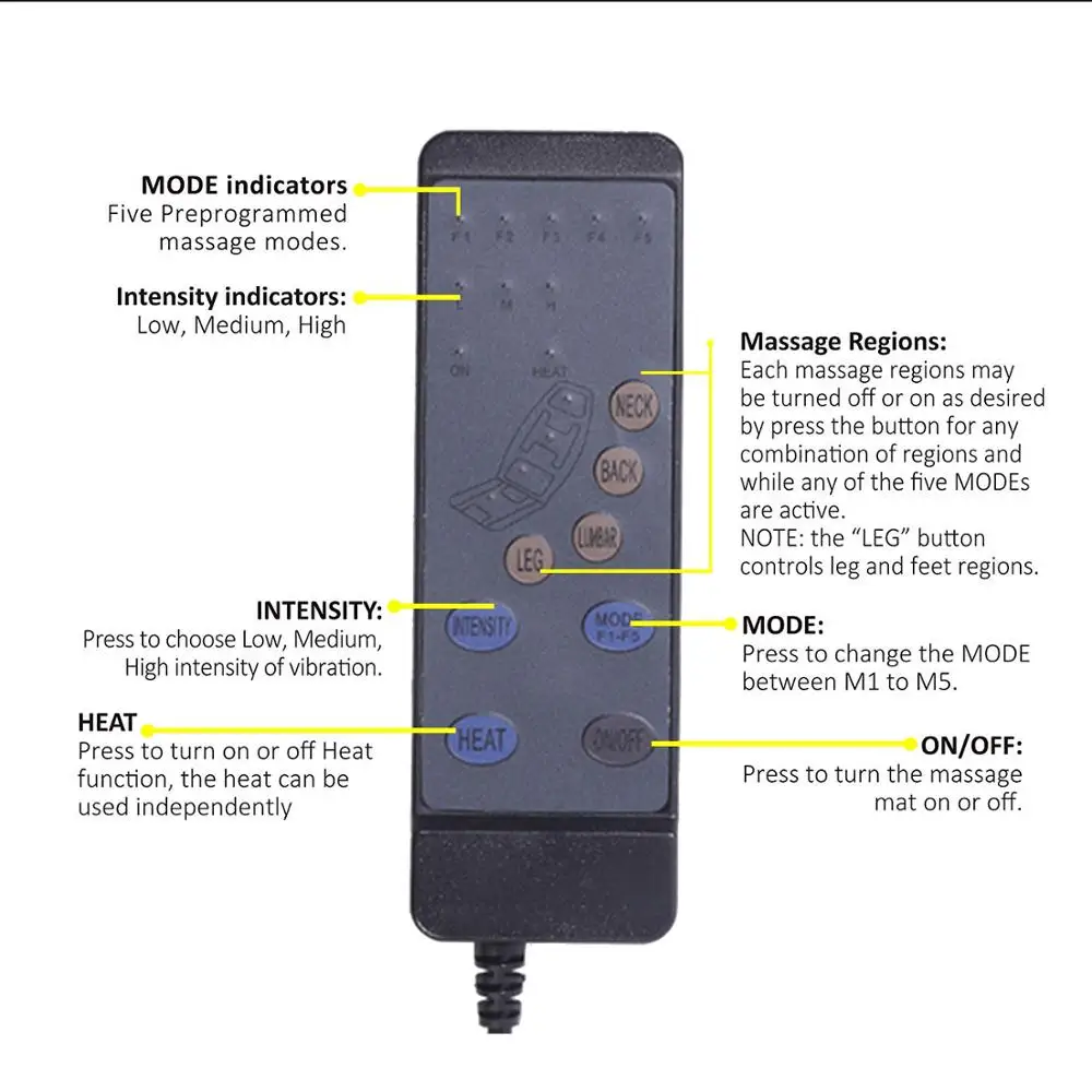 
Latest Korean popular full body High Quality vibration heat massage mattress bedroom shiatsu massage mattress 