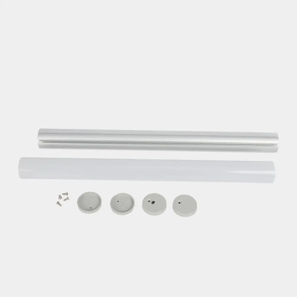 Diameter 30mm Round Aluminium profile for 360 degree suspended lighting with PC opal diffuser