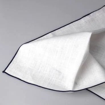 100% pure french linen table napkin tablecloths with colored piped edge