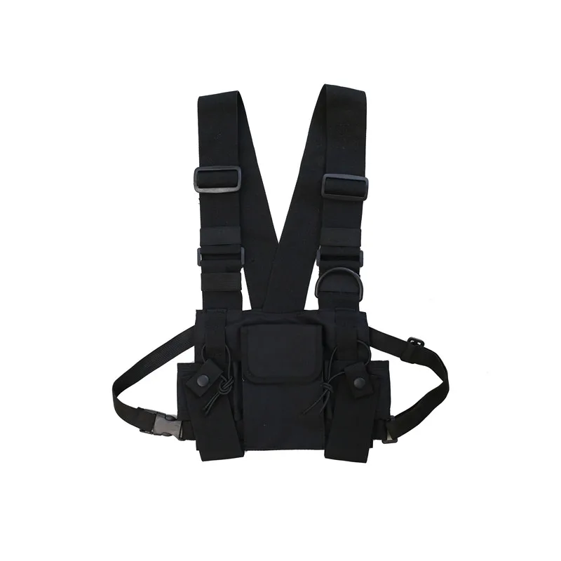 Wholesale Custom Universal Radio Harness Chest Front Rig Multi-Purpose Reflective Tactical Chest Rig Bag with Adjustable Straps