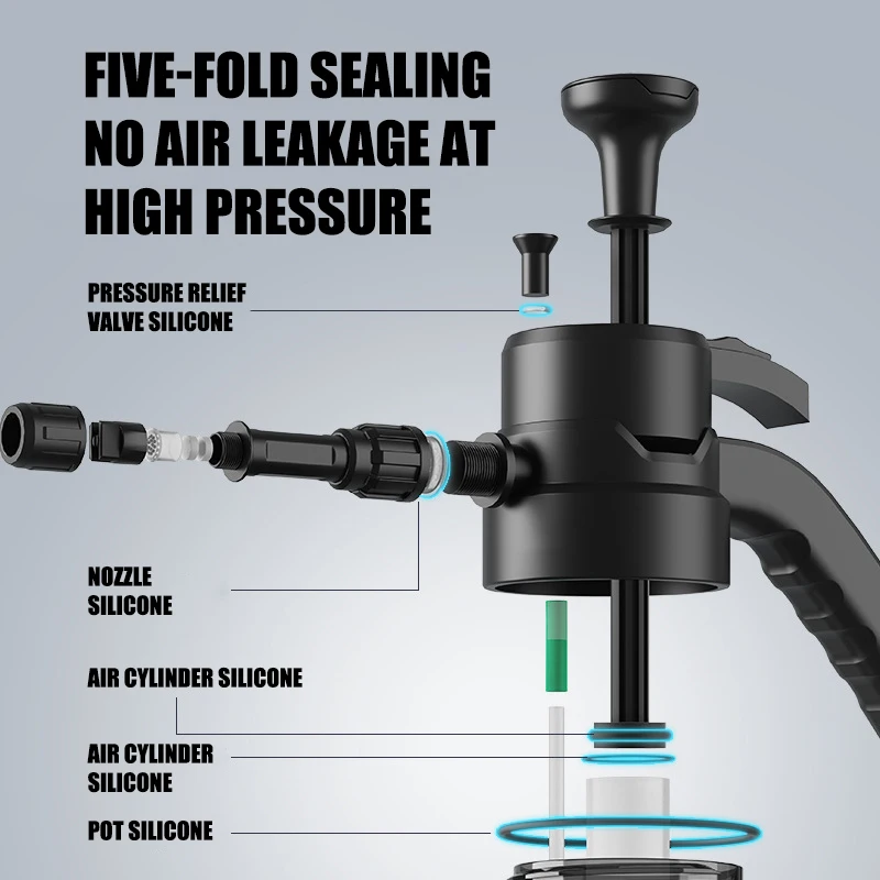 Foaming soap dispenser bottle trigger sprayer Car wash foam sprayer 2L Multi-Purpose Hand Pump Cleaning frosted bottle