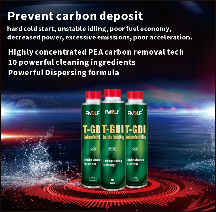 355ml T-GDI Efficient Car Care Spray Carbon Remover Fuel Treatment Injector Cleaner 