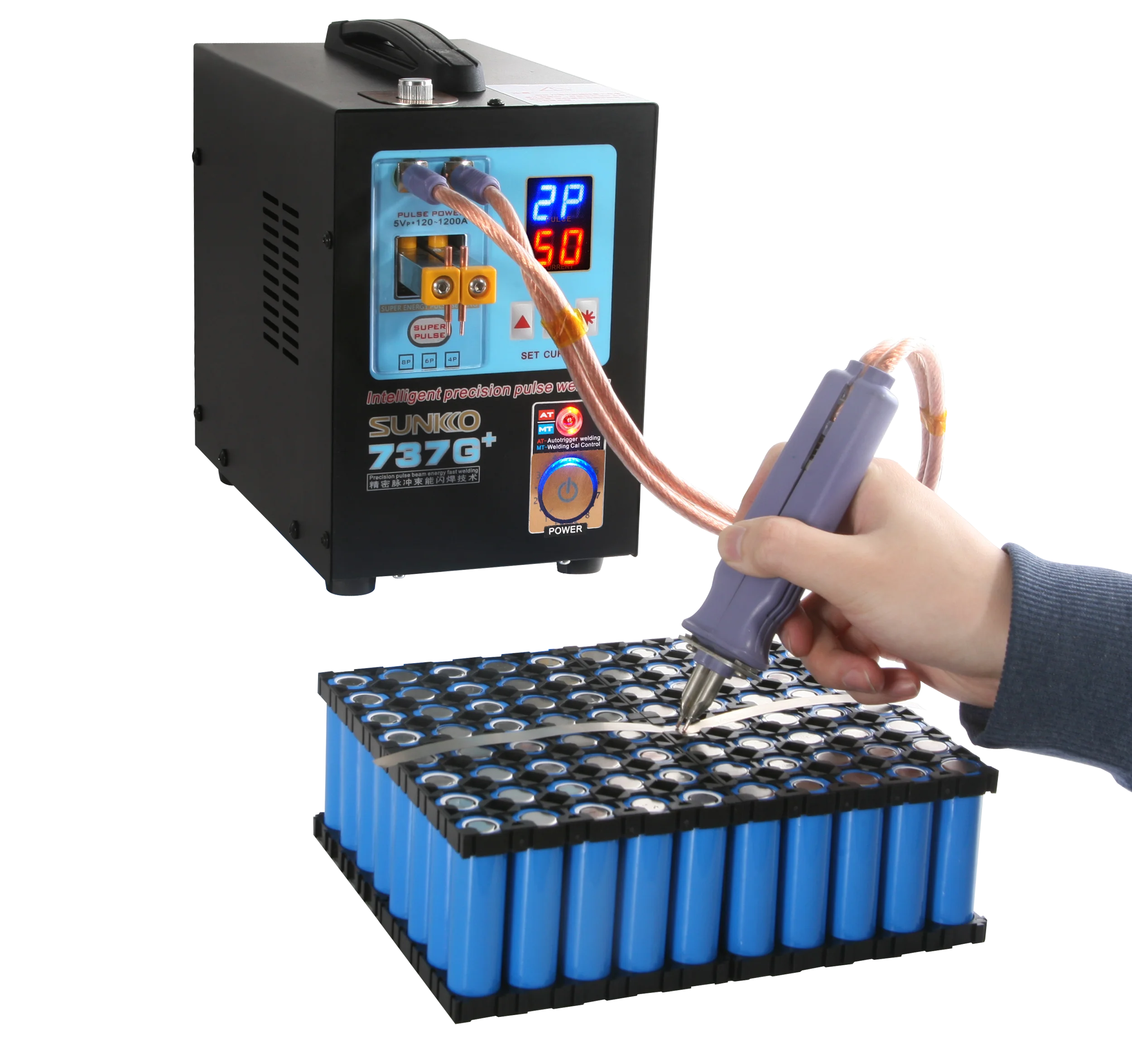 cheap Sunkko 737G+  Portable handheld  Battery Spot Welder 0.35mm