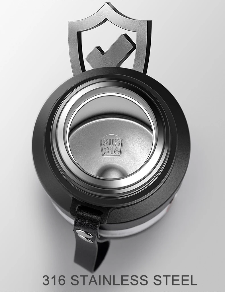 Beauchy 316 stainless steel large capacity water bottle cup outdoor sports travel office vacuum cup Solid color flasks